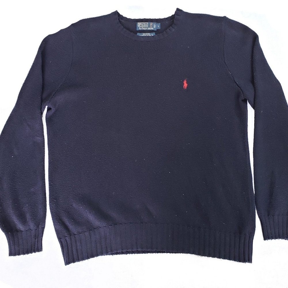 Black Ralph Lauren Polo crewneck pullover sweater